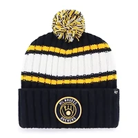 MLB Milwaukee Brewers Plateau Cuffed Knit Hat with Pom