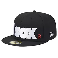 Boston Red Sox MLB Checkered Undervisor 59FIFTY Fitted Hat