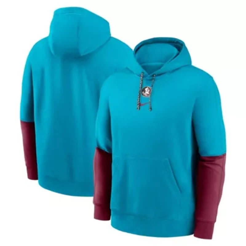 NCAA Nike Florida State Seminoles 2024 Sideline Club Fleece Pullover Hoodie