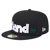 Cooperstown Teams Oakland Athletics Checkered Undervisor 59FIFTY Fitted Hat