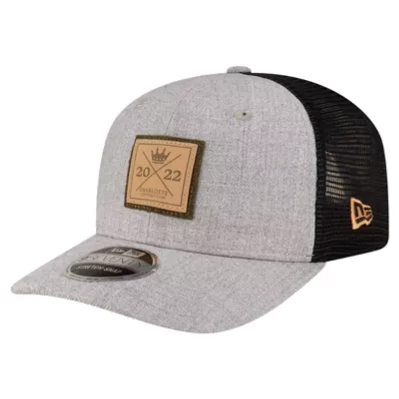 MLS Heather Charlotte FC 9SEVENTY Stretch-Snap Adjustable Hat