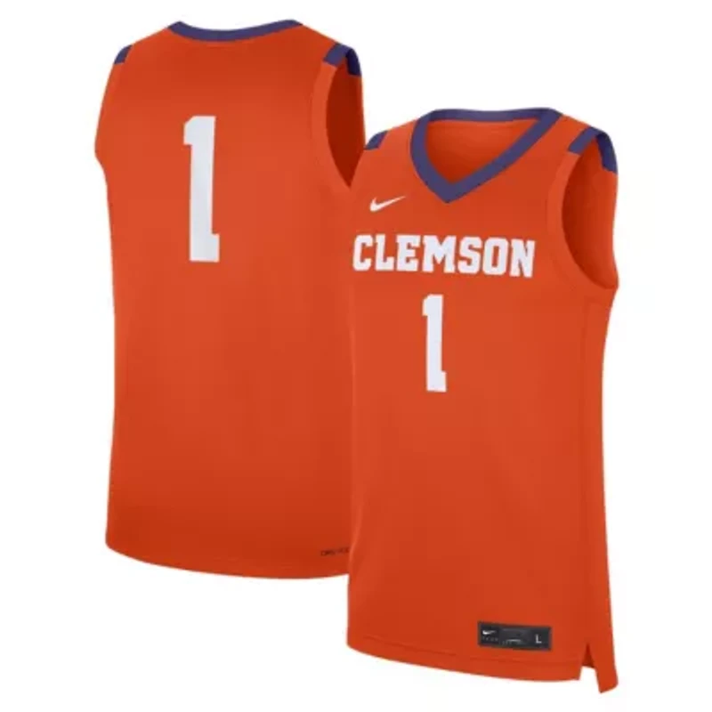 NCAA Nike #1 Clemson Tigers Road Replica Jersey