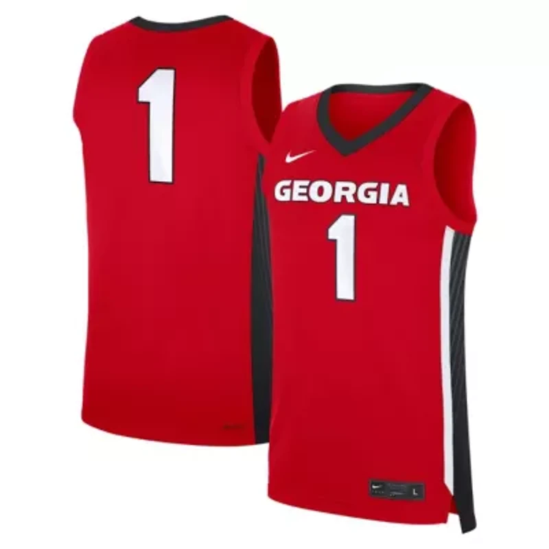 NCAA Nike #1 Georgia Bulldogs Road Replica Jersey