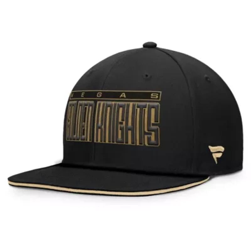 NHL Fanatics Vegas Golden Knights Fundamental Gino Stack Text Snapback Hat