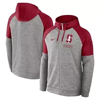 Stanford Cardinal NCAA Nike Fitness Raglan Performance Full-Zip Hoodie