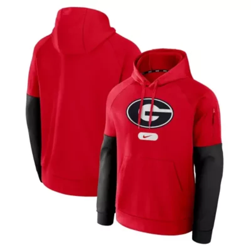 NCAA Nike Georgia Bulldogs Fitness Raglan Performance Pullover Hoodie