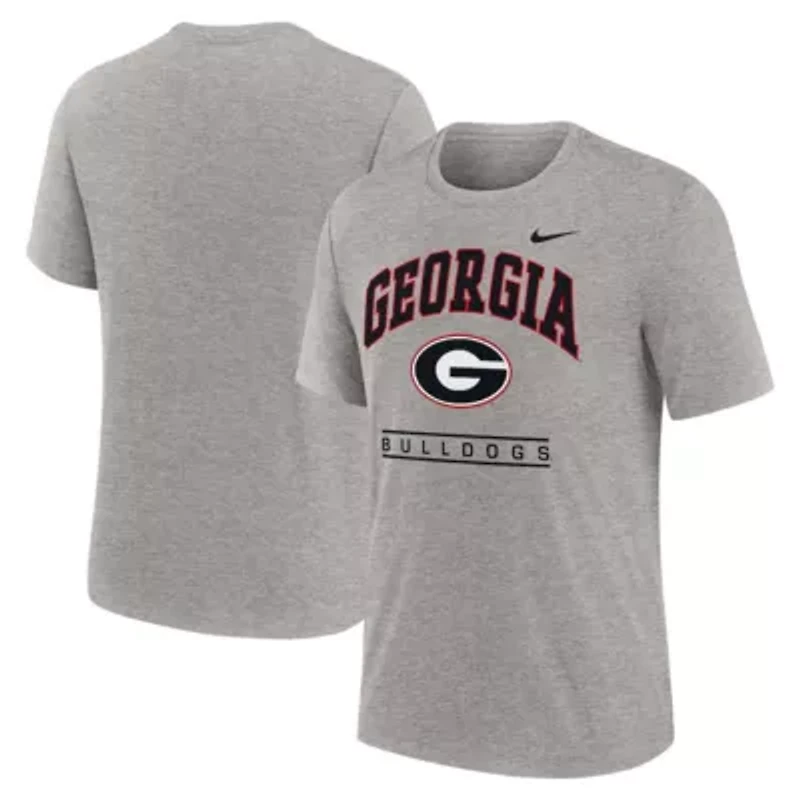 NCAA Nike Georgia Bulldogs Arch Over Logo Tri-Blend T-Shirt