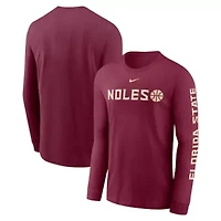 NCAA Nike Florida State Seminoles Basketball Icon Two-Hit Long Sleeve T-Shirt