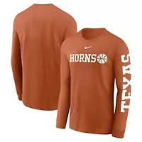 NCAA Nike Texas Longhorns Basketball Icon Two-Hit Long Sleeve T-Shirt