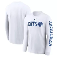 NCAA Nike Kentucky Wildcats Basketball Icon Two-Hit Long Sleeve T-Shirt