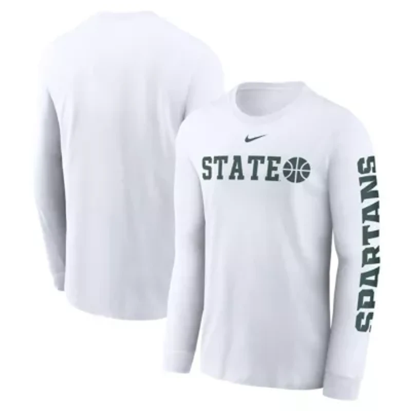 NCAA Nike Michigan State Spartans Basketball Icon Two-Hit Long Sleeve T-Shirt
