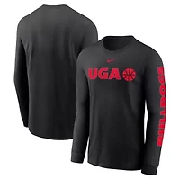 NCAA Nike Georgia Bulldogs Basketball Icon Two-Hit Long Sleeve T-Shirt