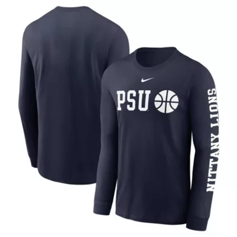 NCAA Nike Penn State Nittany Lions Basketball Icon Two-Hit Long Sleeve T-Shirt