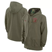Alabama Crimson Tide NCAA Nike 2024 Military Appreciation Full-Snap Hoodie Jacket