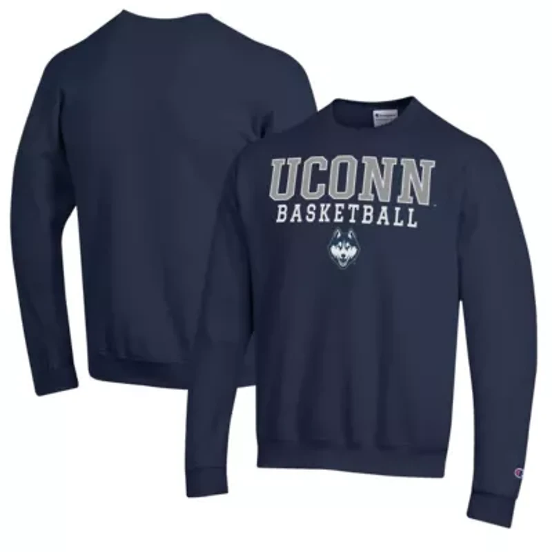 Connecticut Huskies NCAA UConn Basketball Stack Pullover Crewneck Sweatshirt