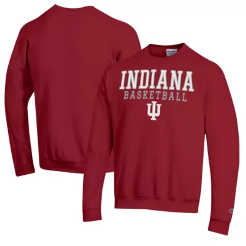 NCAA Indiana Hoosiers Basketball Stack Pullover Crewneck Sweatshirt