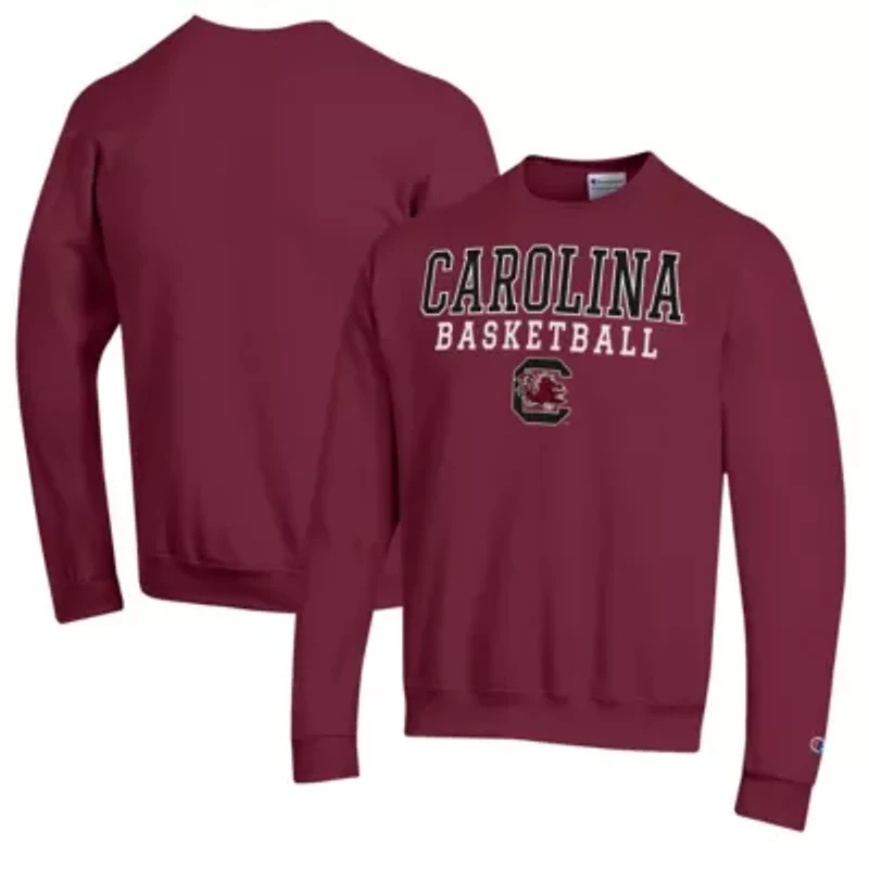 NCAA South Carolina Gamecocks Basketball Stack Pullover Crewneck Sweatshirt