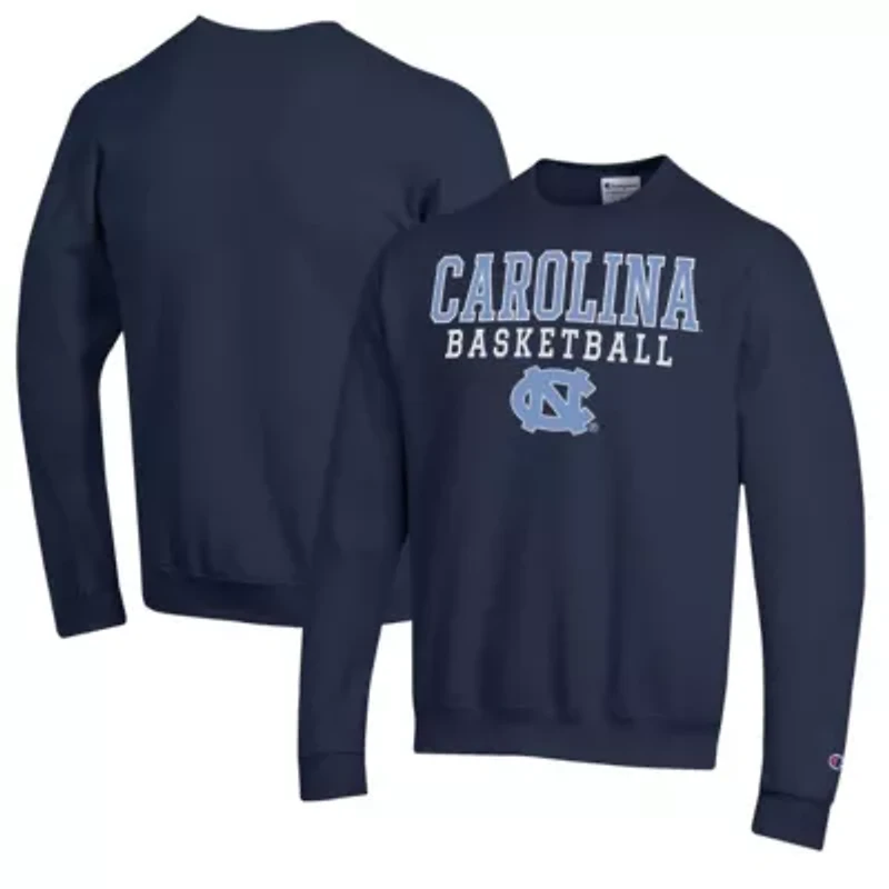 NCAA North Carolina Tar Heels Basketball Stack Pullover Crewneck Sweatshirt