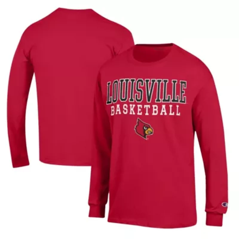 NCAA Louisville Cardinals Basketball Stack Long Sleeve T-Shirt