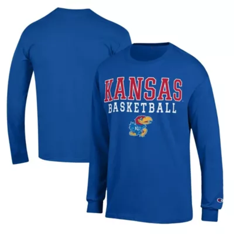 NCAA Kansas Jayhawks Basketball Stack Long Sleeve T-Shirt