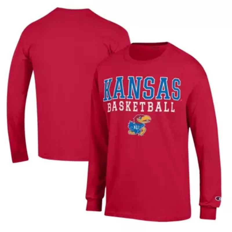 NCAA Kansas Jayhawks Basketball Stack Long Sleeve T-Shirt