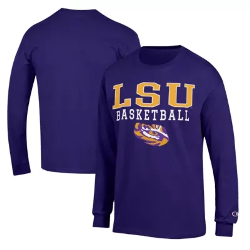 NCAA LSU Tigers Basketball Stack Long Sleeve T-Shirt
