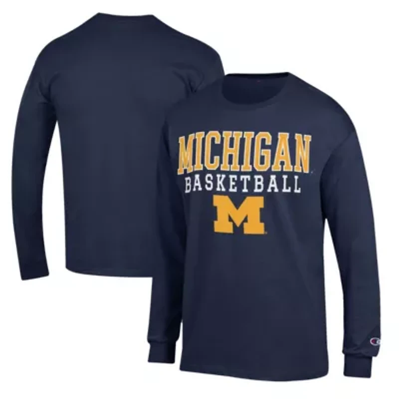 NCAA Michigan Wolverines Basketball Stack Long Sleeve T-Shirt