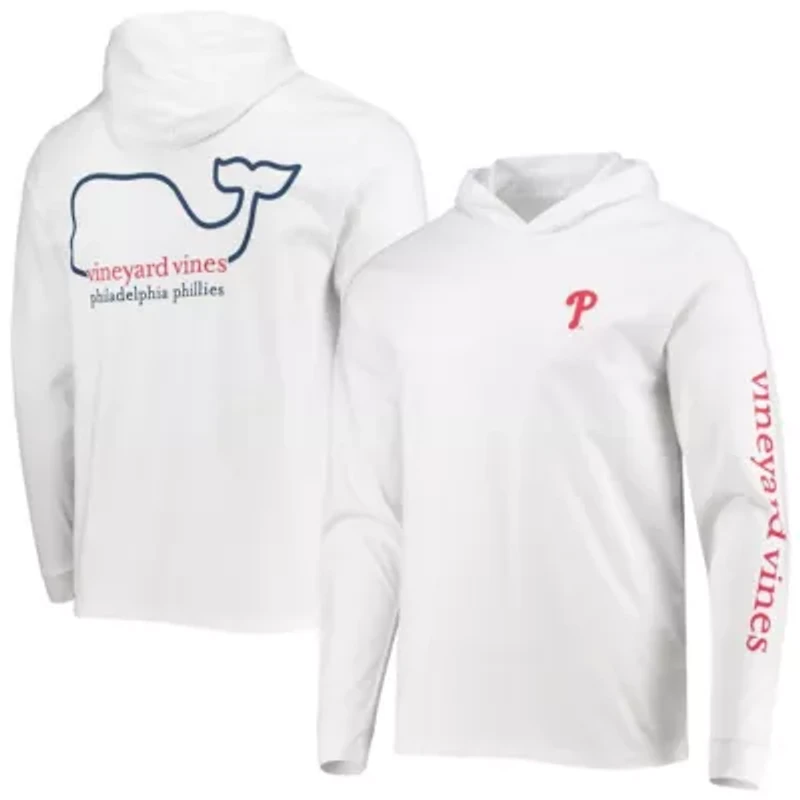 MLB Vineyard Vines Philadelphia Phillies Long Sleeve Hoodie T-Shirt