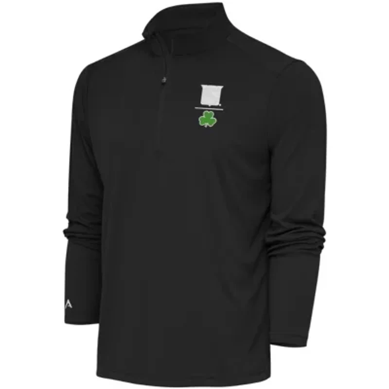 NHL New York Rangers Shamrock Tribute Quarter-Zip Pullover Top