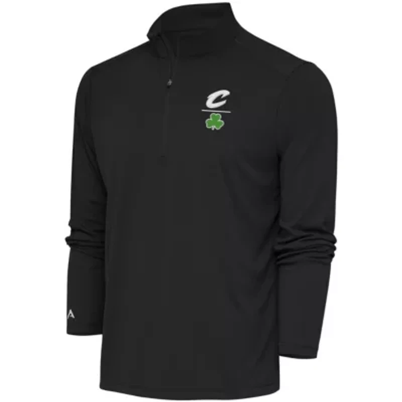 NBA Cleveland Cavaliers Shamrock Tribute Quarter-Zip Pullover Top