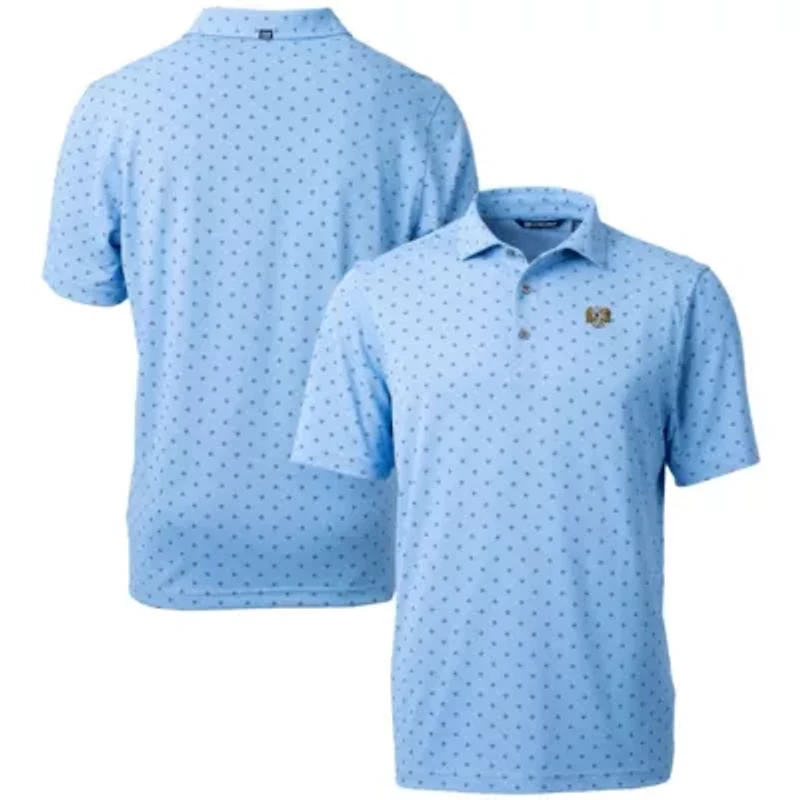 NCAA Carolina North Tar Heels Vault DryTec Virtue Eco Pique Tile Print Recycled Polo