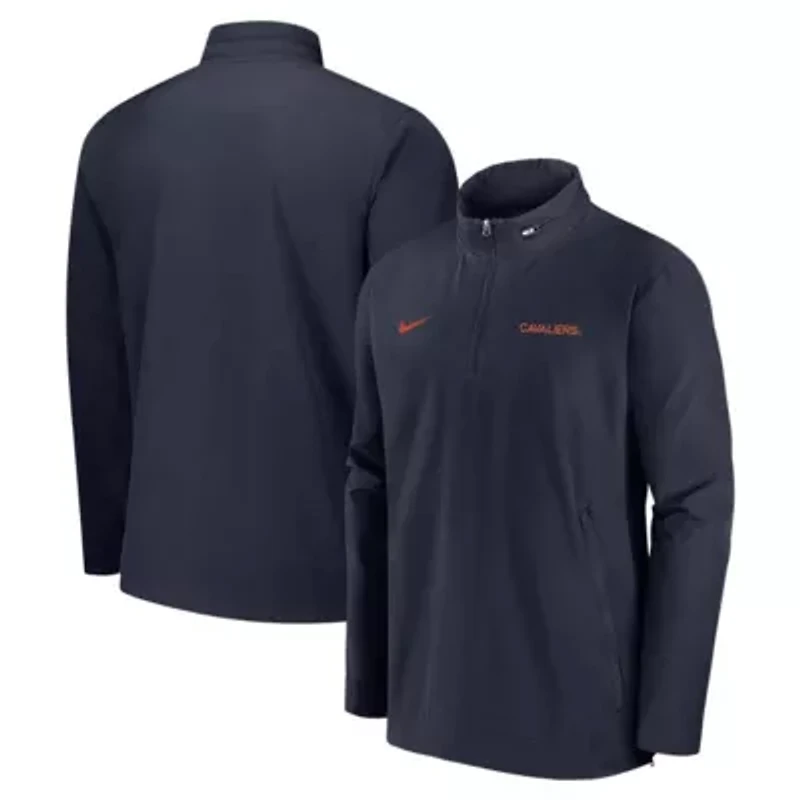 NCAA Nike Virginia Cavaliers 2024 Sideline Coach Quarter-Zip Hoodie Jacket