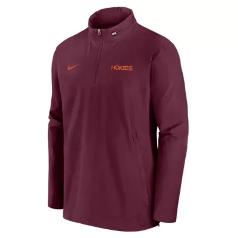 NCAA Nike Virginia Tech Hokies 2024 Sideline Coach Quarter-Zip Hoodie Jacket
