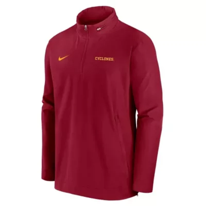 NCAA Nike Iowa State Cyclones 2024 Sideline Coach Quarter-Zip Hoodie Jacket