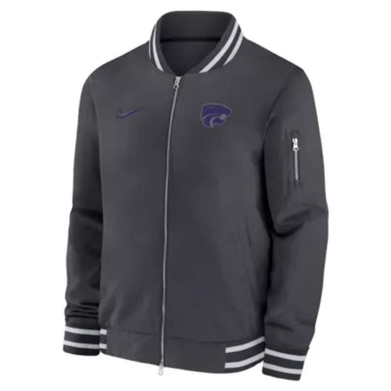 NCAA Nike Kansas State Wildcats Full-Zip Bomber Jacket
