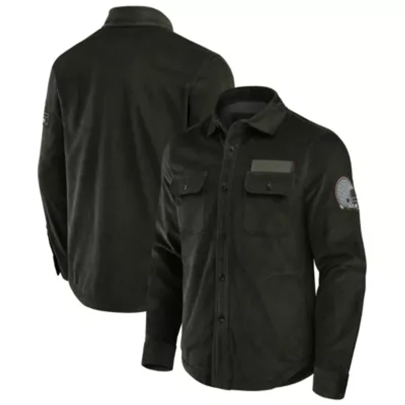 NCAA Ohio State Buckeyes Corduroy Full-Button Shacket