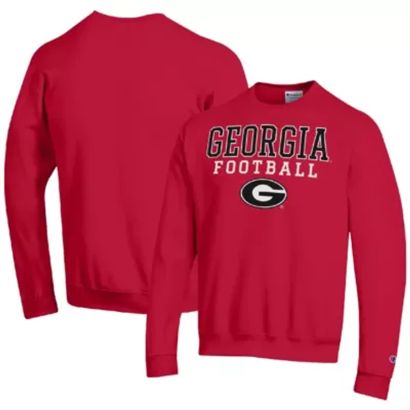 NCAA Georgia Bulldogs Football Stacked Pullover Sweatshirt