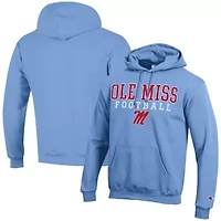 NCAA Powder Ole Miss Rebels Football Stack Pullover Hoodie
