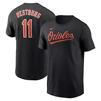MLB Nike Jordan Westburg Baltimore Orioles Fuse Name & Number T-Shirt