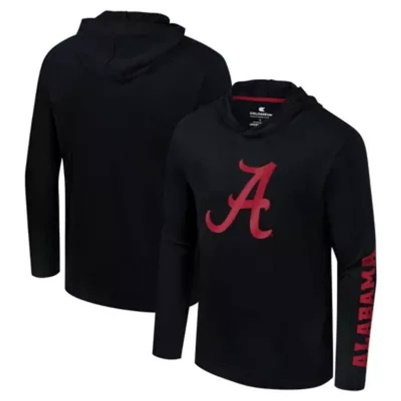 Alabama Crimson Tide NCAA Logo Lockup Active Blend Long Sleeve T-Shirt Hoodie
