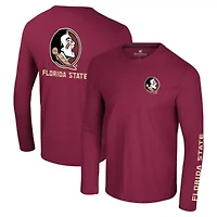 NCAA Florida State Seminoles Logo Lockup 3-Hit Active Blend Long Sleeve T-Shirt