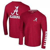 Alabama Crimson Tide NCAA Logo Lockup 3-Hit Active Blend Long Sleeve T-Shirt