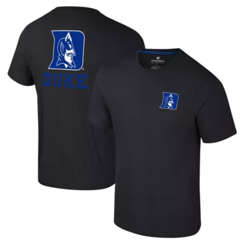 Duke Blue Devils NCAA Logo Lockup 2-Hit Active Blend T-Shirt
