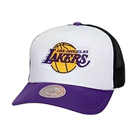 NBA Los Angeles Lakers Hardwood Classics Blocker Foam Front Trucker Snapback Hat