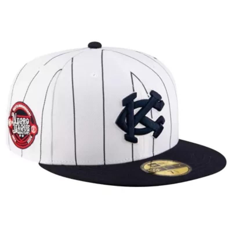 Negro League White/Navy Kansas City Monarchs 2024 Turn Back The Clock 59FIFTY Fitted Hat
