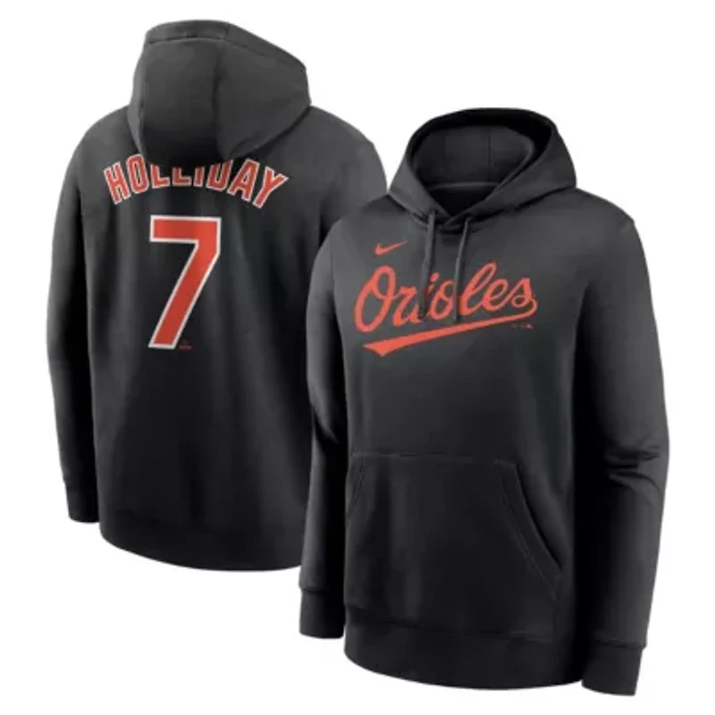 MLB Nike Jackson Holliday Baltimore Orioles Player Name & Number Club Fleece Pullover Hoodie