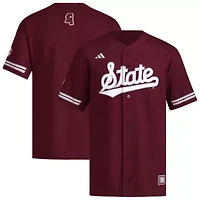NCAA Mississippi State Bulldogs Reversible Retro Full-Button Baseball Jersey