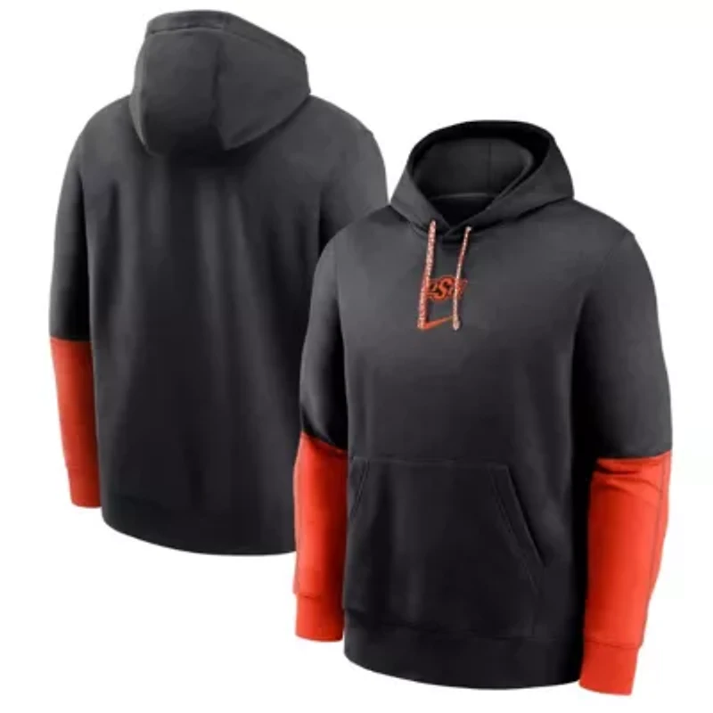 NCAA Nike Oklahoma State Cowboys 2024 Sideline Club Fleece Pullover Hoodie