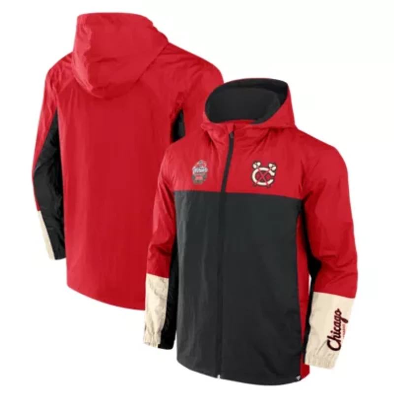 NHL Fanatics Chicago Blackhawks 2025 Winter Classic Crash The Net Full-Zip Jacket