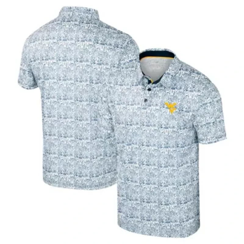 NCAA West Virginia Mountaineers It's Time! Allover Print Polo
